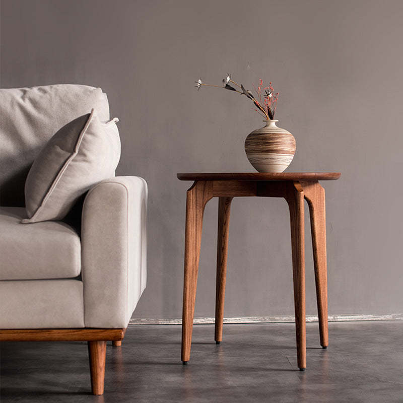Vintage Round Solid Wood Coffee Table — Wood