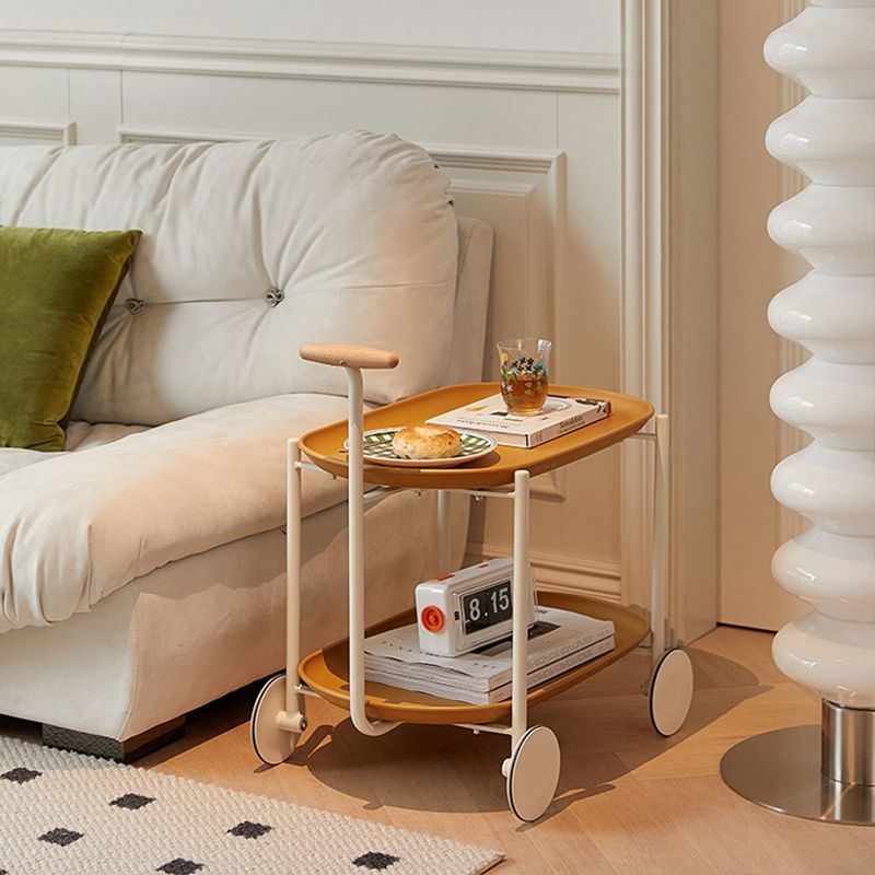 Scandinavian Acrylic Rectangular End Table 2-Tier