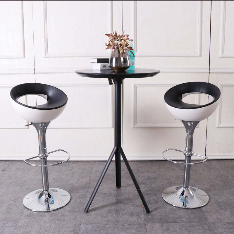 Modern Round Iron Swivel Bar Stool