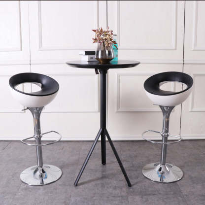 Modern Round Iron Swivel Bar Stool