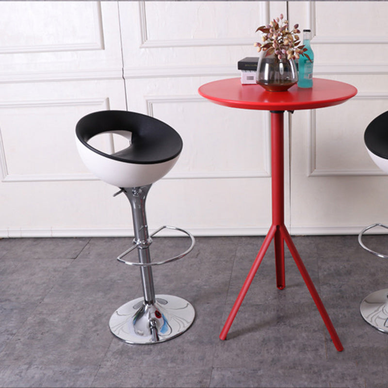 Modern Round Iron Swivel Bar Stool
