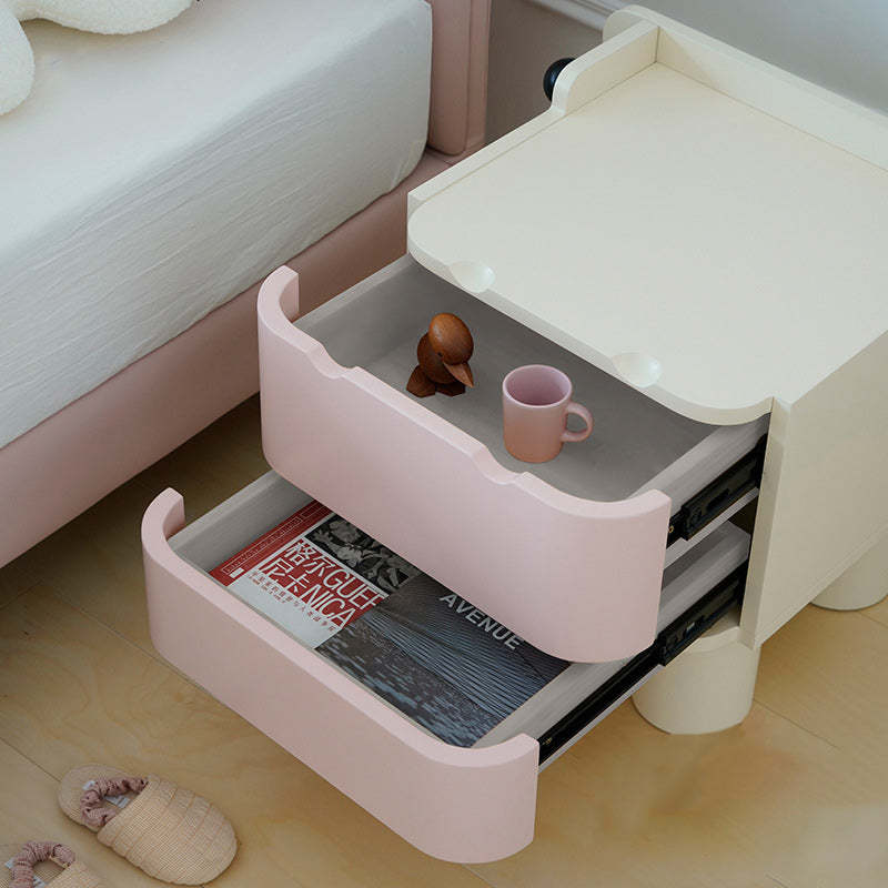 Nordic Kids Cubic Hippo Wood 2-Drawer Nightstand
