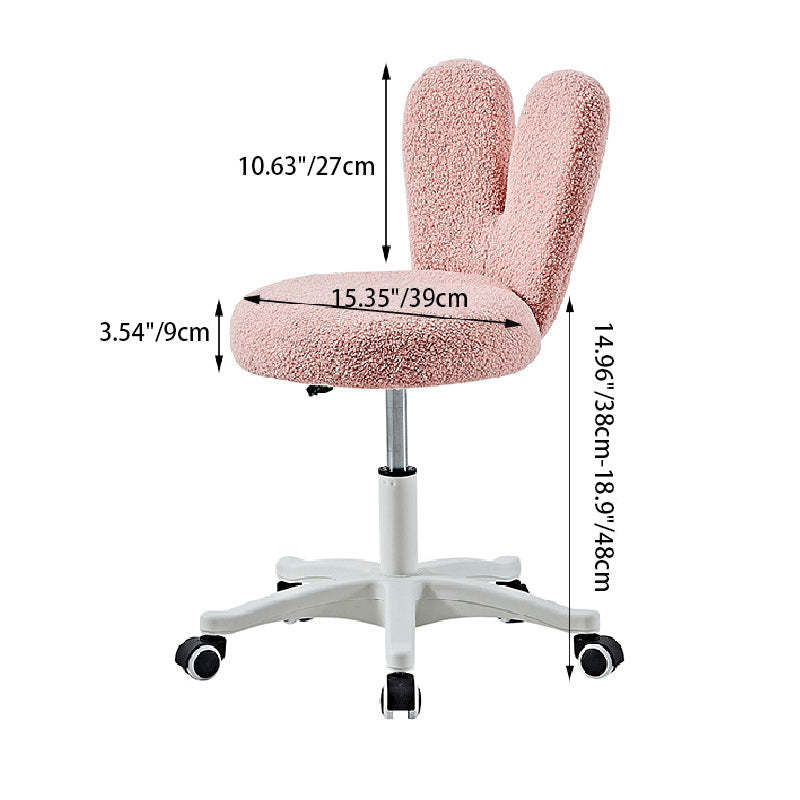 Minimalist Lambswool Metal Vanity Stool