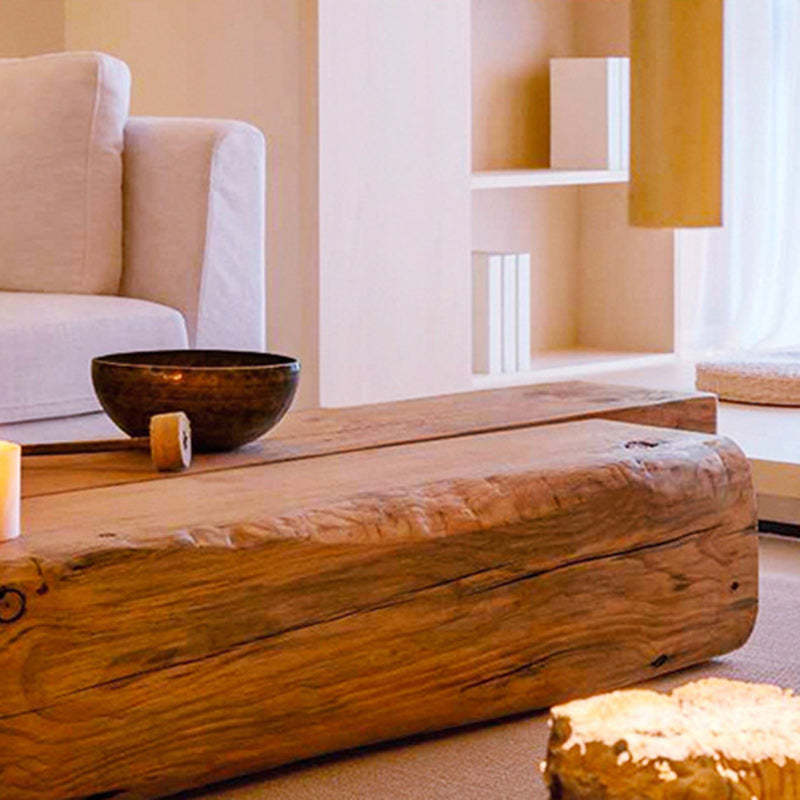Japanese Long Wood End Table