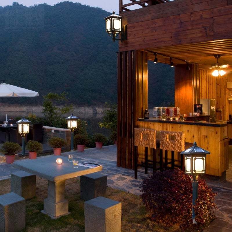 Up-Down Black Vintage Solar Outdoor Lantern