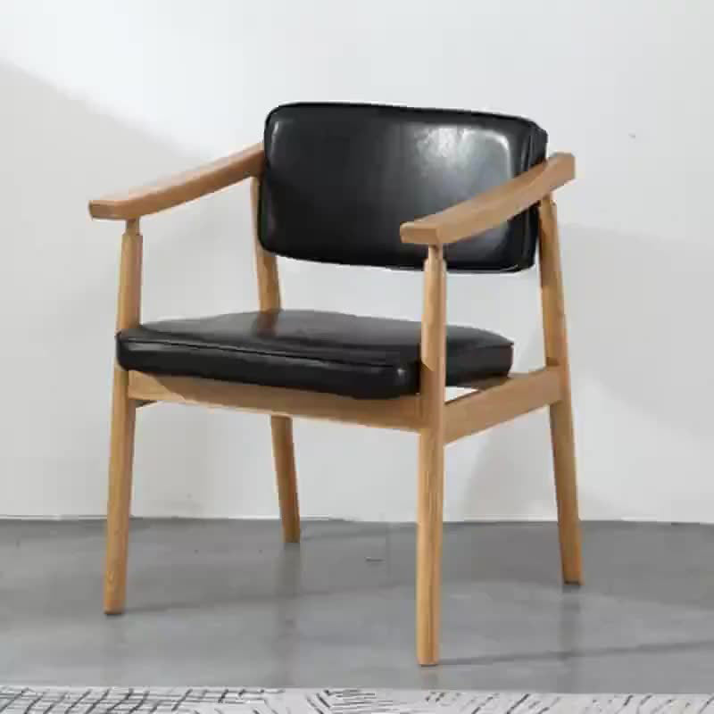 Nordic Leather Oak Dining Chair