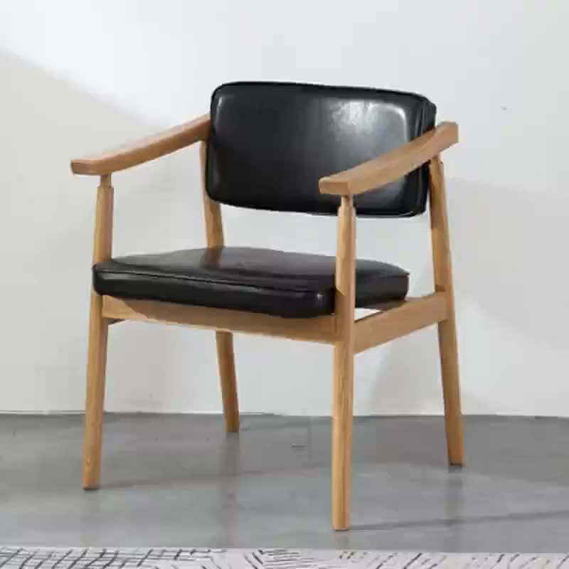 Nordic Leather Oak Dining Chair