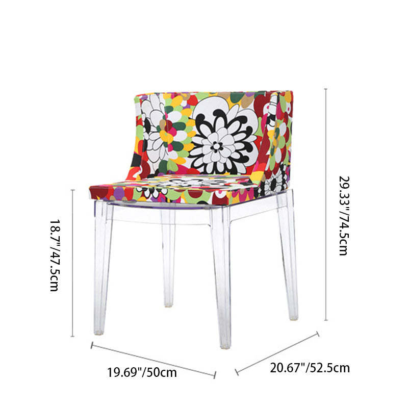 Art Deco Fabric Dining Chair — D