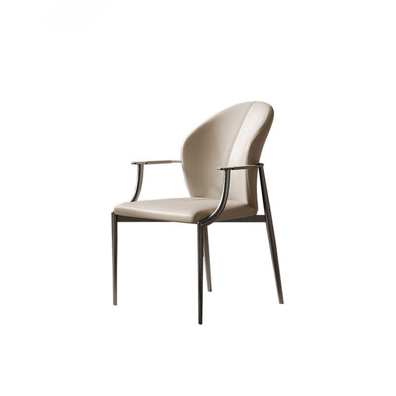 Modern Microfiber Leather Wraparound Dining Chair