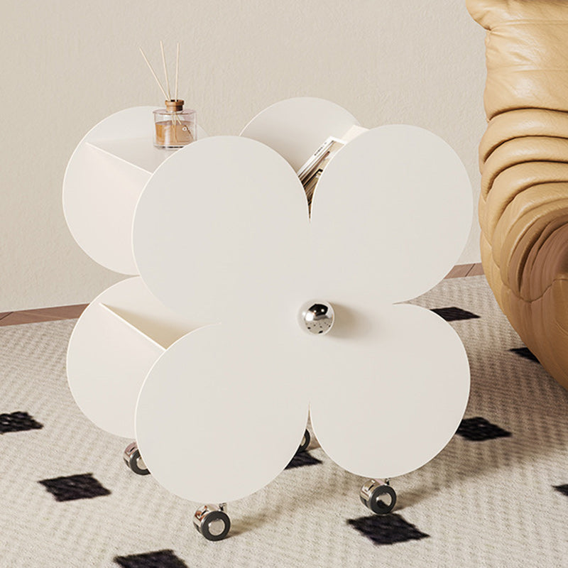 Contemporary Flower Iron 2-Tier End Table