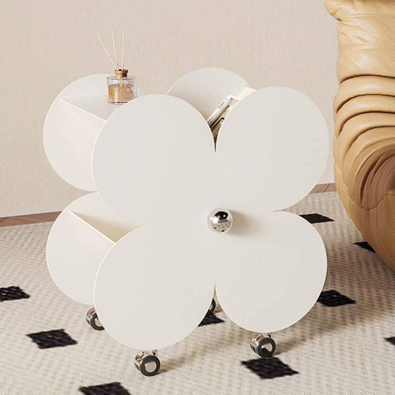 Contemporary Flower Iron 2-Tier End Table