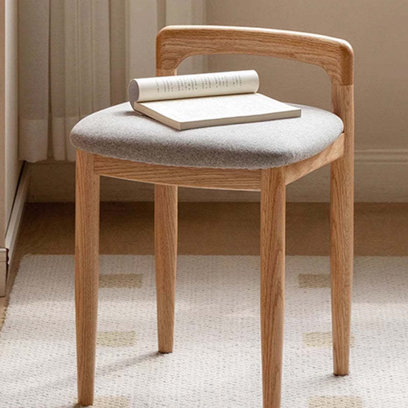 Japanese Oak Vanity Stool
