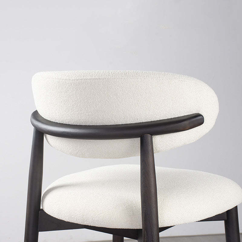 Minimalist Upholstered Velvet Wood Bar Stool