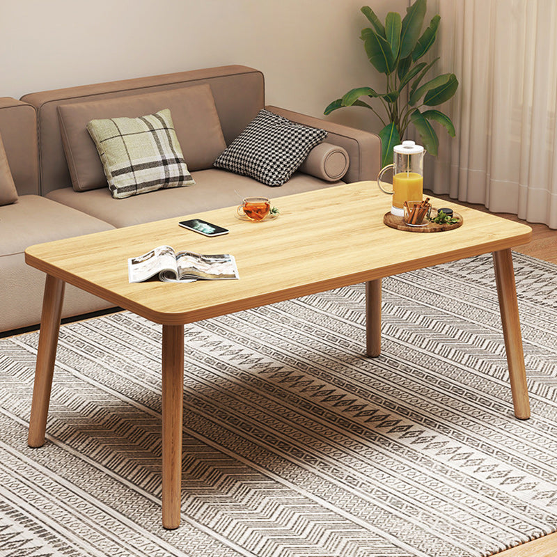 Minimalist Rectangular Solid Wood Coffee Table