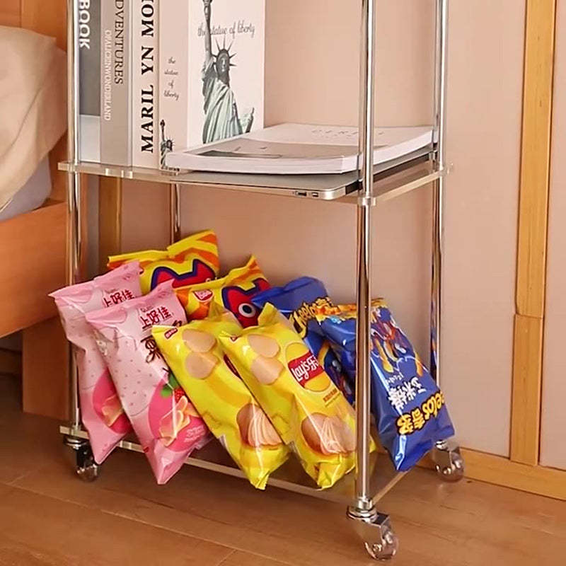 Contemporary Acrylic Steel Side Table