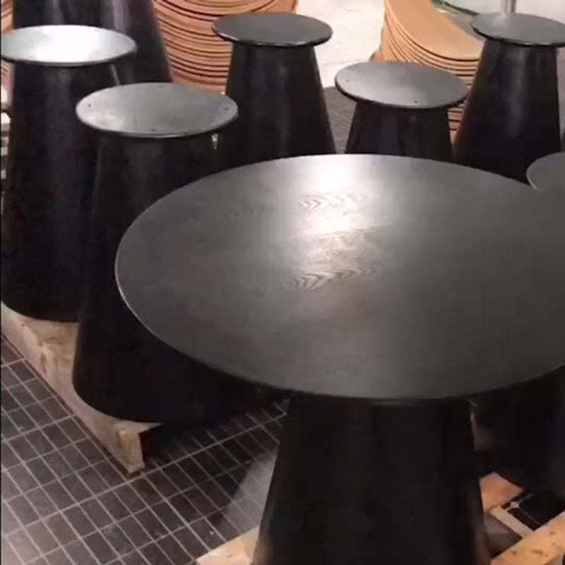 Minimalist Round White Ash Wood Coffee Table