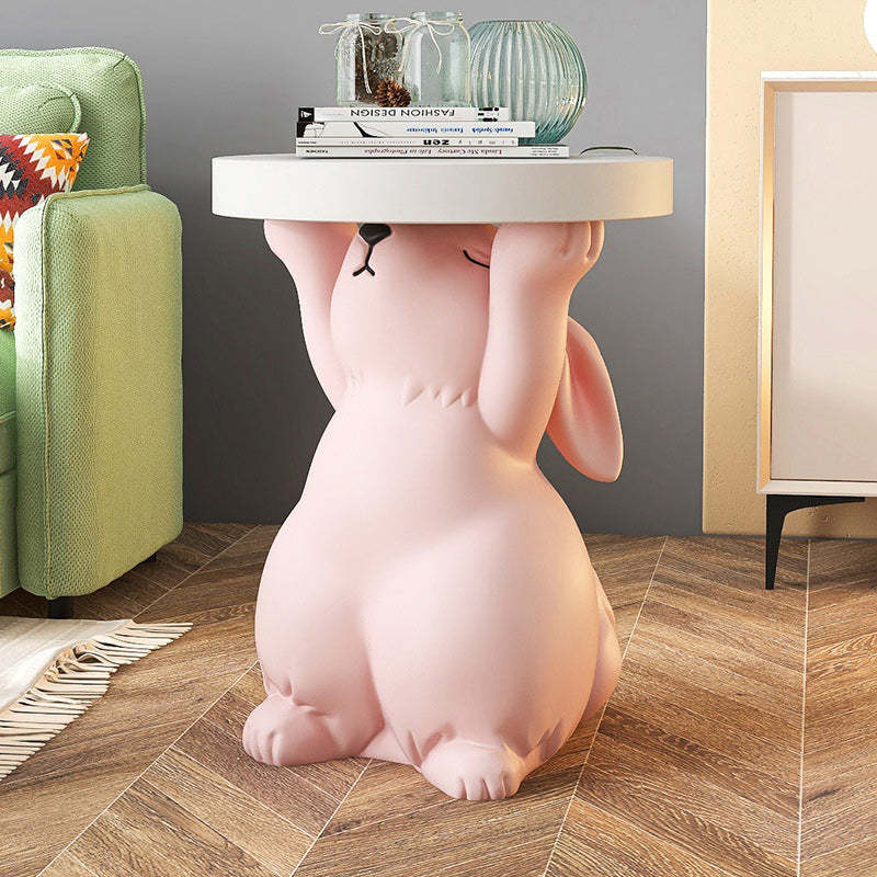 Modern Art Deco Rabbit Elephant Bear Resin End Table