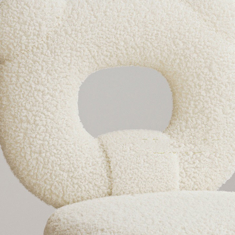 Square Iron Wool Vanity Stool