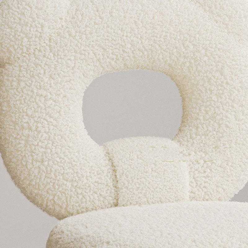 Square Iron Wool Vanity Stool