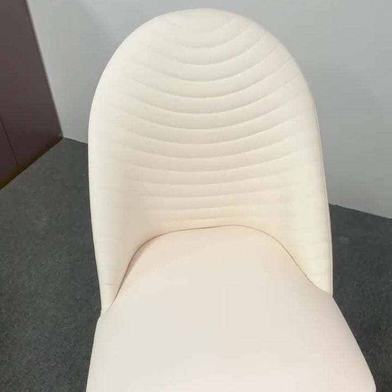 Scandinavian Leather Iron Shell Dining Chair