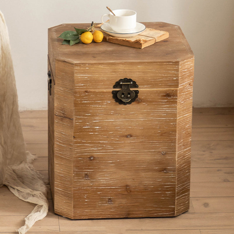 Vintage Rectangular Wood End Table