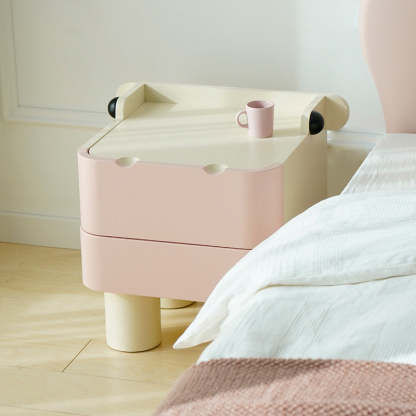 Nordic Kids Cubic Hippo Wood 2-Drawer Nightstand