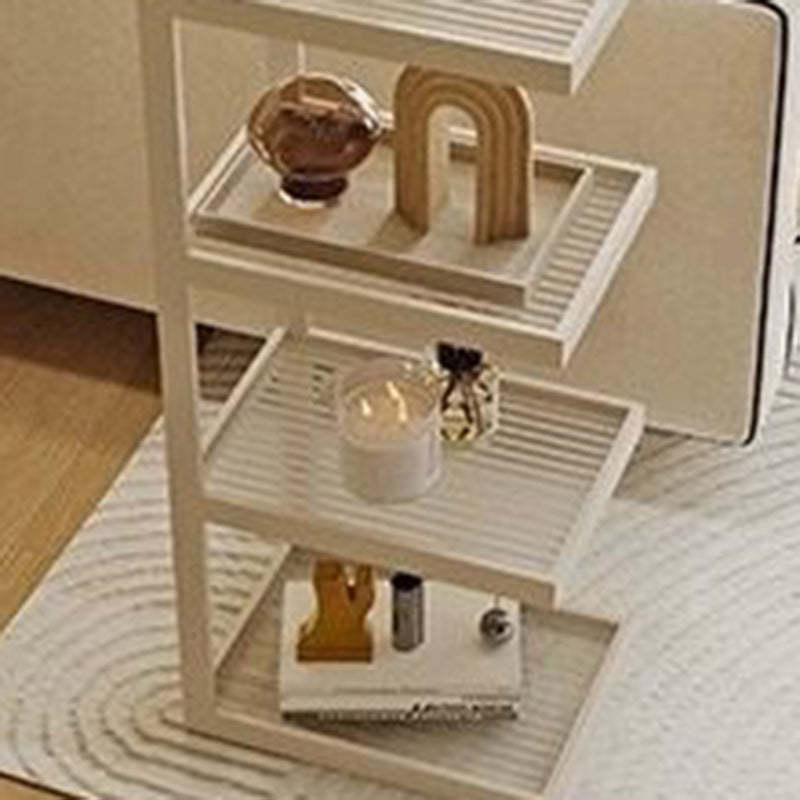 Minimalist Stripe Glass Iron Side Table