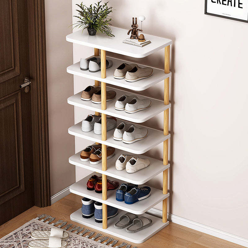 Minimalist Cylinder Wood 6/7-Tier Shoe Storage