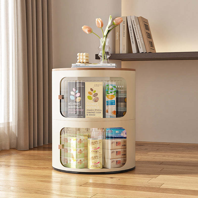 Creative pet end & side tables in metal — 15.75" H x 12.6" Dia / 2-Drawer