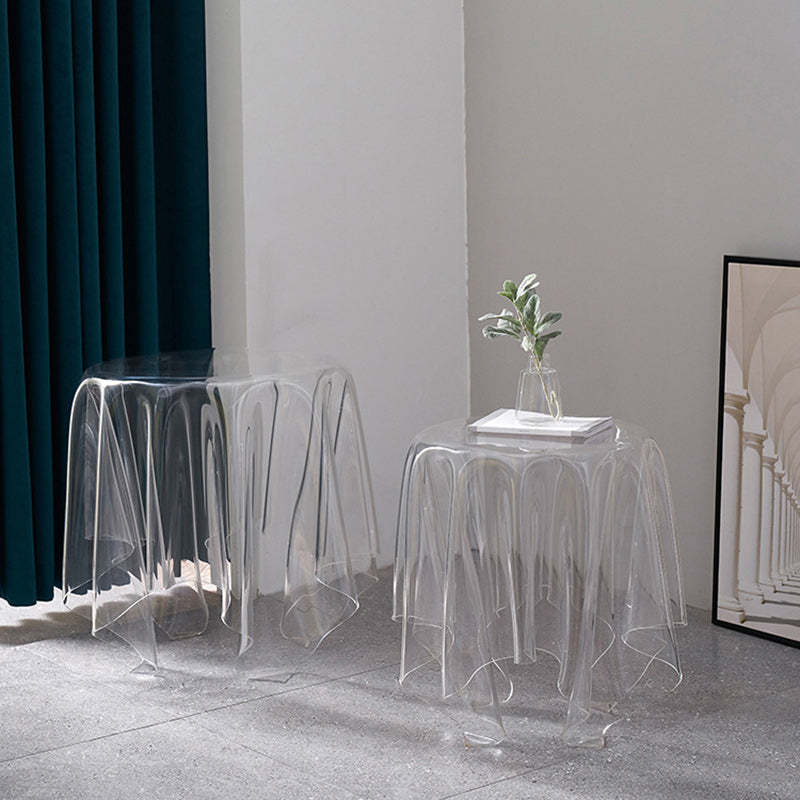Scandinavian Round Tablecloth Acrylic End Table