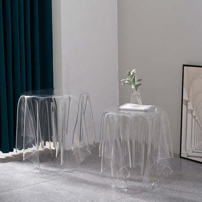 Scandinavian Round Tablecloth Acrylic End Table