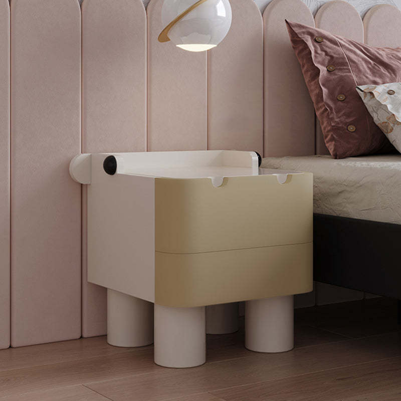 Nordic Kids Cubic Hippo Wood 2-Drawer Nightstand