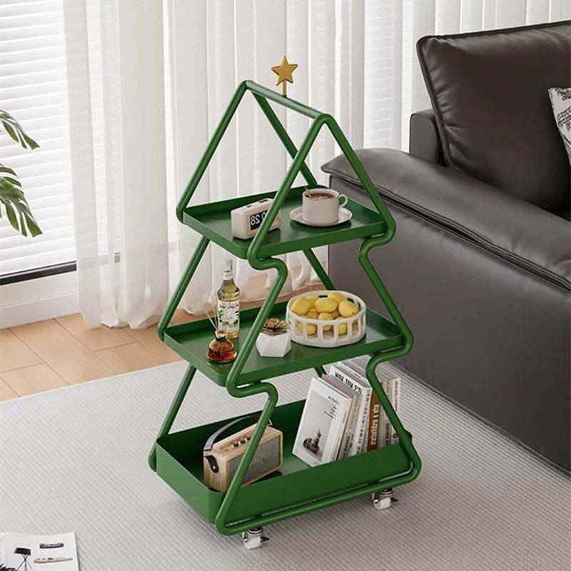 Art deco christmas art end & side tables in glass steel