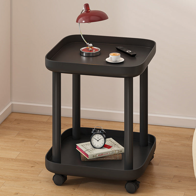 Nordic Square Steel 2-Tier End Table