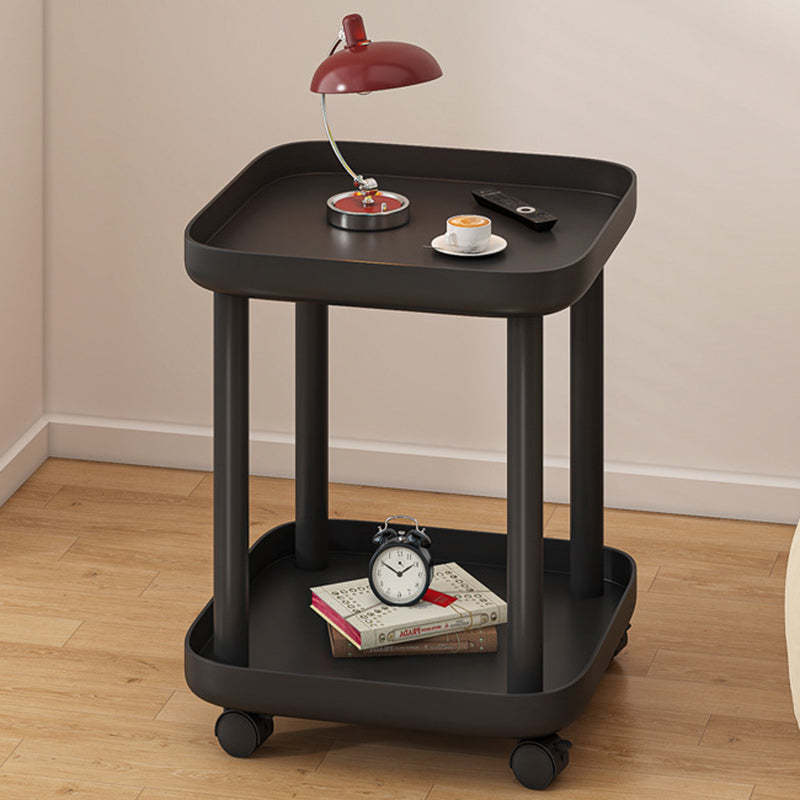 Nordic Square Steel 2-Tier End Table