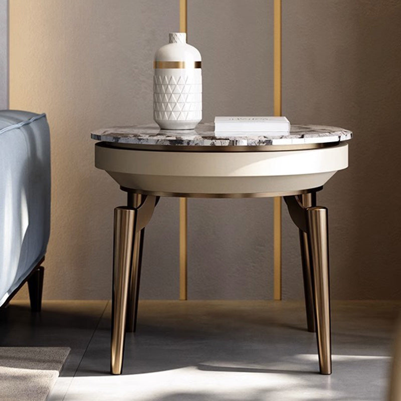 Lighom end steel marble leather end & side tables for living room