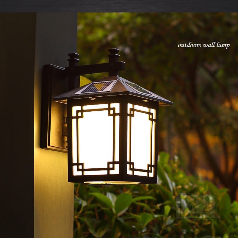 Up-Down Black Vintage Solar Outdoor Lantern