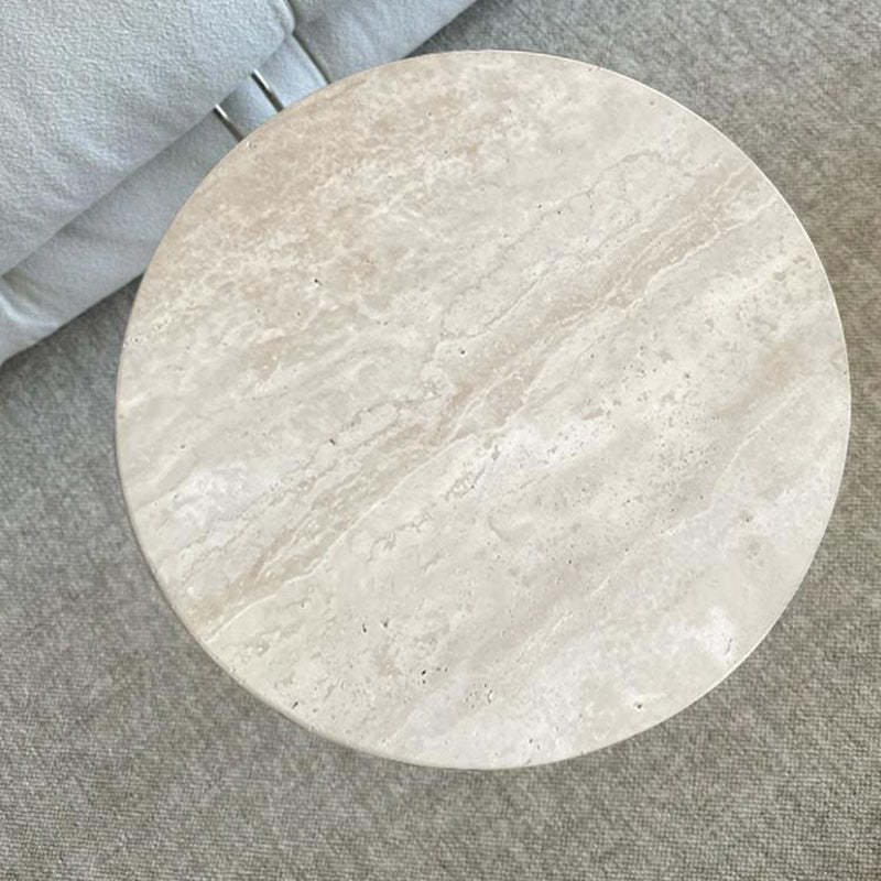 Nordic Travertine Chrysoprase Side Table