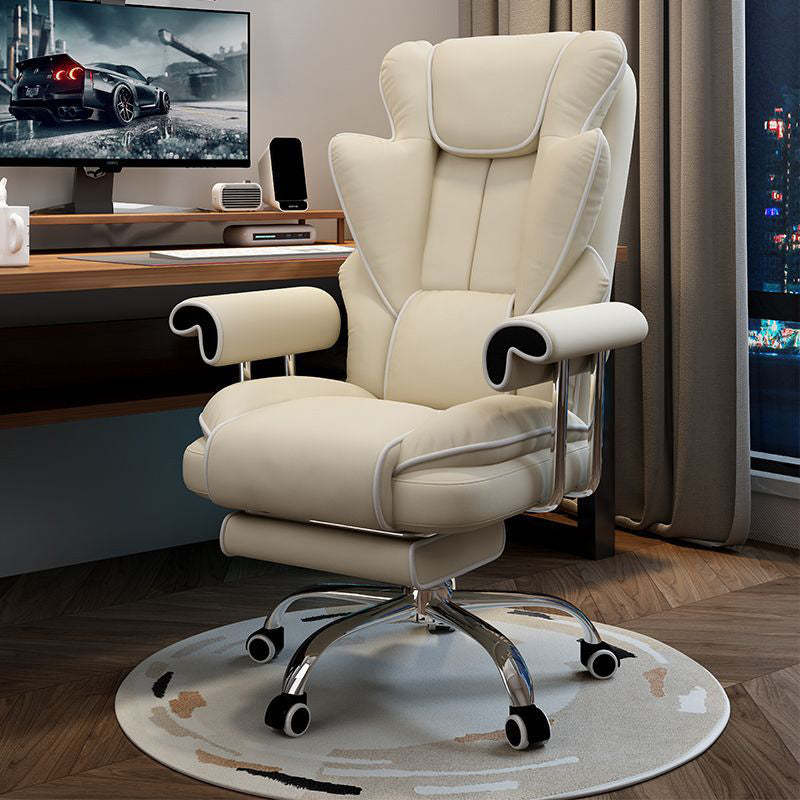 Minimalist Microfiber Nano Leather Steel Desk Chair