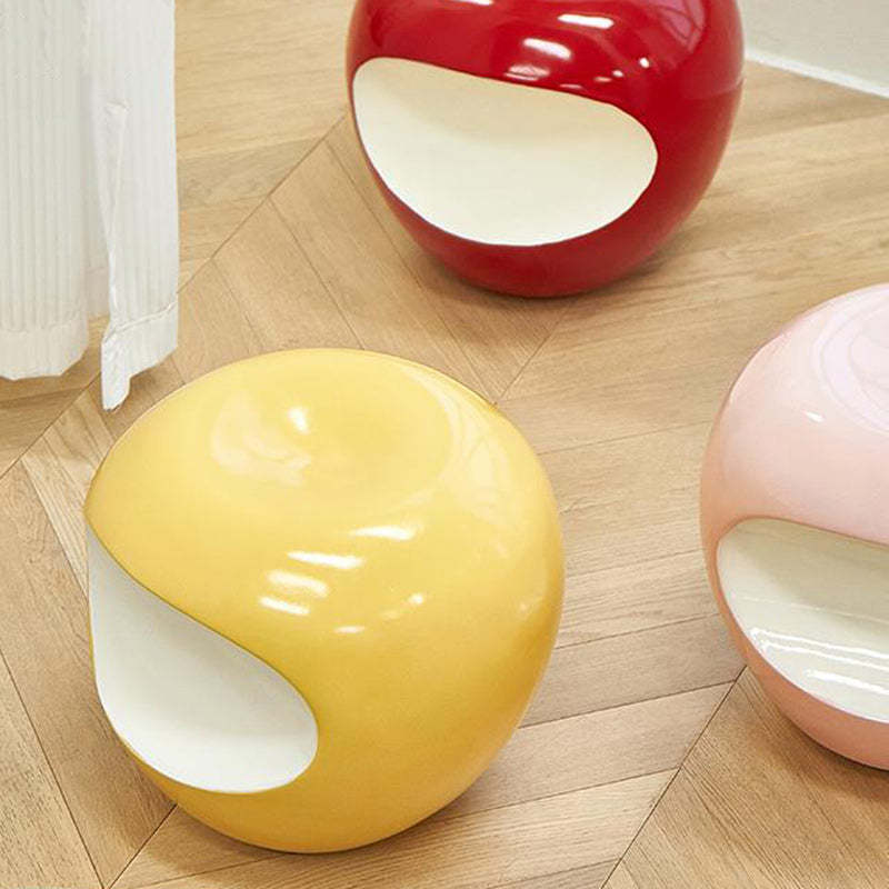 Modern Art Deco Apple Round Resin Chair