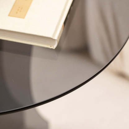 Minimalist Glass Solid Wood Coffee Table — Clear