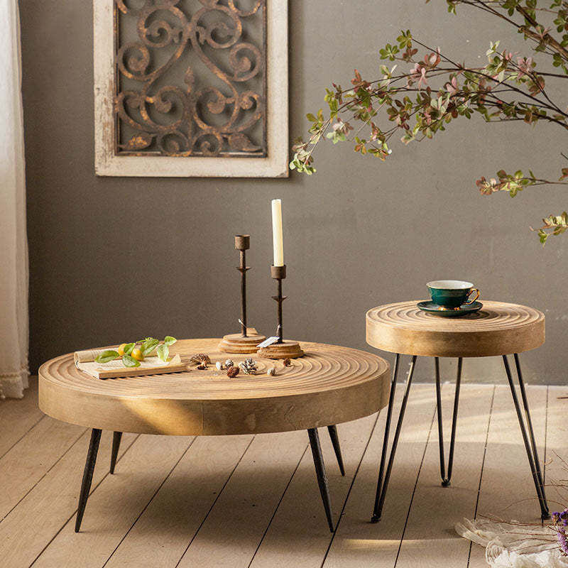Japanese Round Metal Coffee Table