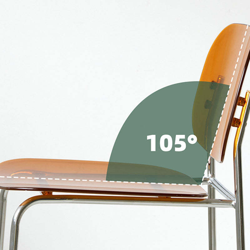 Minimalist Square Iron Acrylic Bar Stool