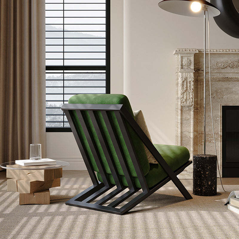 Scandinavian Velvet Steel Recliner