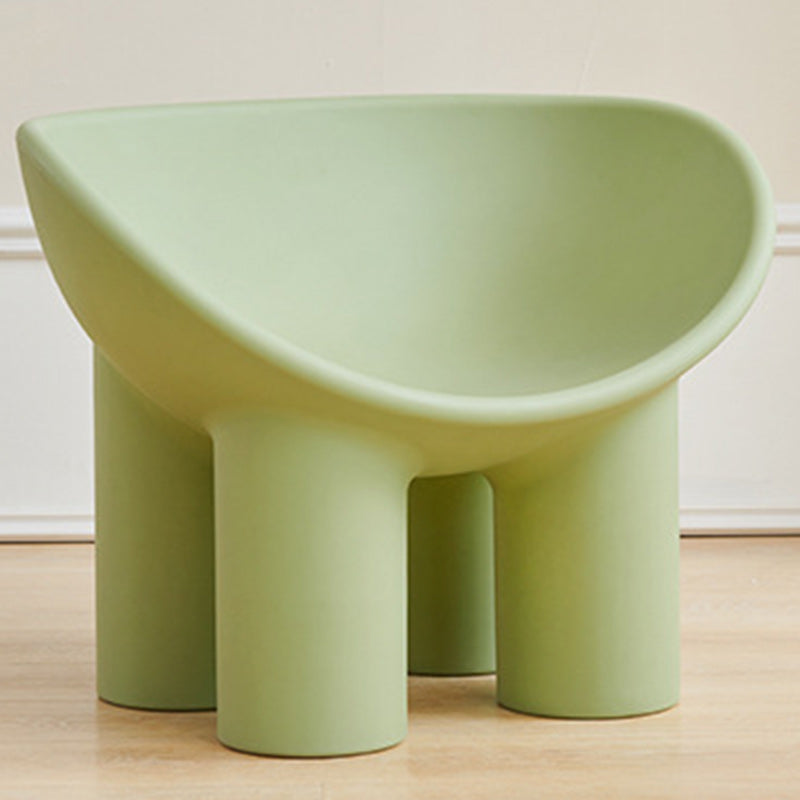 Contemporary Oval Plastic Armchair