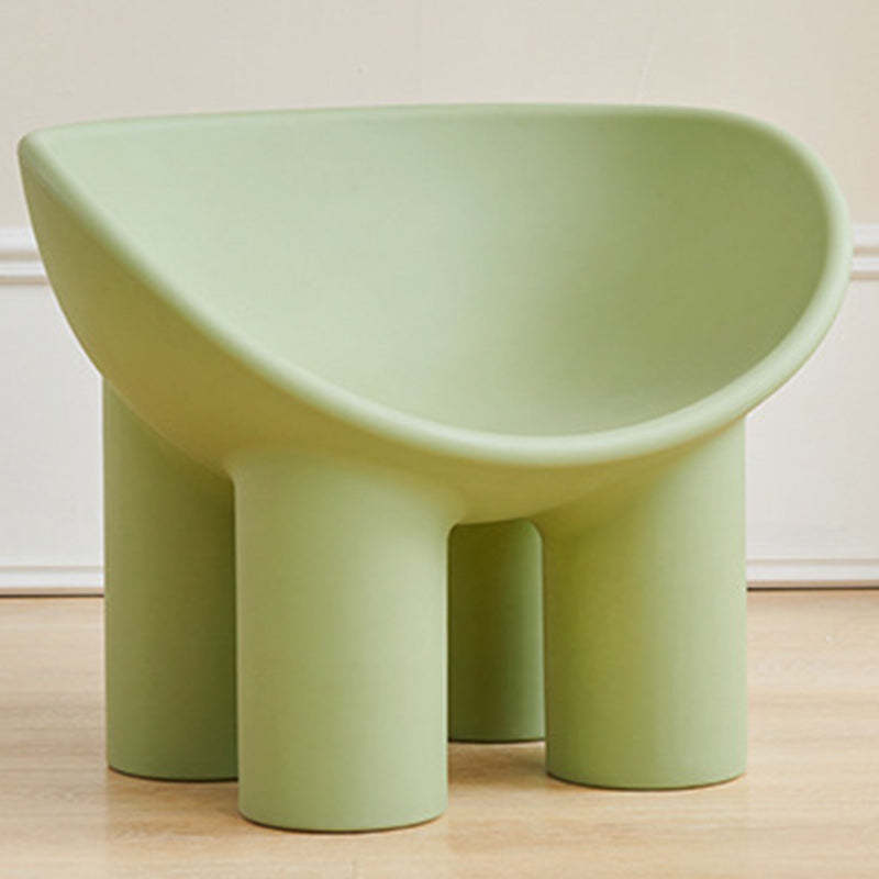 Contemporary Oval Plastic Armchair