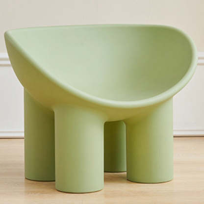 Contemporary Oval Plastic Armchair