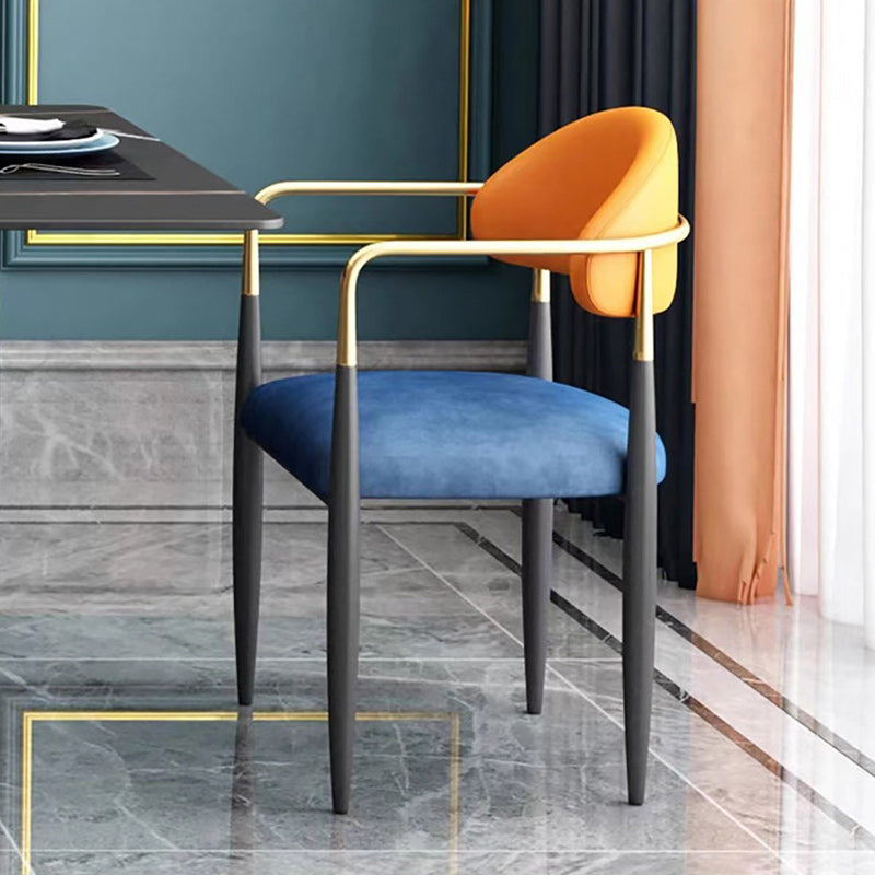 Minimalist Oval Velvet Dining Chair