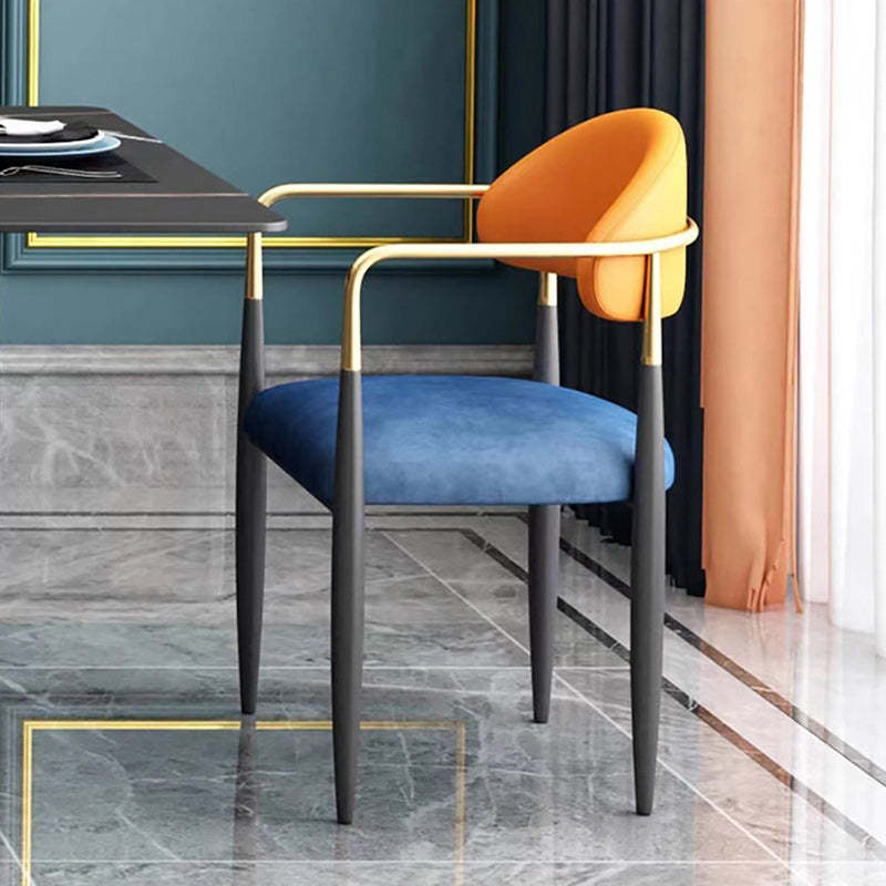 Minimalist Oval Velvet Dining Chair