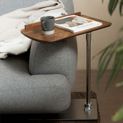 Nordic Cylindrical Solid Wood Steel Side Table